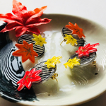 【もみじ】秋日和 アシメピアス