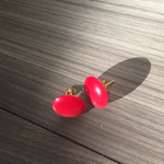 レトロ 丸ボタンピアス