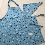 ご注文品【サイズ130】エプロンセット☆星柄ブルー