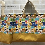 ★mimimi418様専用★オーダー品　動物パズルのレッスンバッグ＆上履き入れ