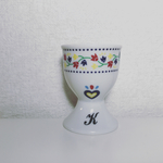 エッグスタンド   イニシャル 花 鳥 オーダーメイド