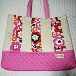 お値下げします(^-^)/可愛い花柄ストライプのレッスンバック♡*゜