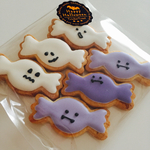 リボン型 ハロウィン風アイシングクッキー