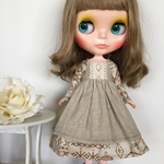 ドール服 Blythe 長袖ワンピース