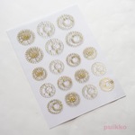 天文時計　箔押し　レジン封入用フィルム