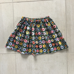 レトロ花柄ギャザースカート🌼クロ