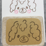 値下げ！年賀状☆ふわふわワンちゃんはんこ