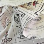 有輪商店　人気の英字マカロンキッチンプリント　1ｍカットクロス カラフル系