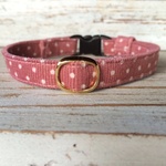 【 猫の首輪 】polka dot pink