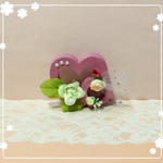 お花いっぱいハートのオブジェ