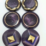 28～30ｍｍ◇6個入◇　パープル　ペアアソート秋冬ボタン