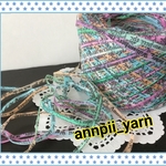 【101】染め糸   テープ 英字  変わり糸 ファンシーヤーン annpii