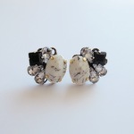 【★期間限定★送料無料】ビジューピアス イヤリング＊White Marble＊