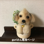 ポット犬オーダー 羊毛フェルト