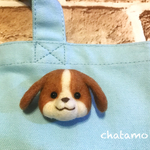 わんこブローチ