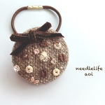 coffee♫timeⅡ〜刺繍ヘアゴム