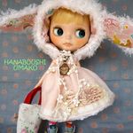 ＊ナチュラルワンピ×ふわふわ頭巾＊コーデ８点セット ＊ブライス ＊ blythe outfit ＊ワンピース・ブーツ・帽子＊