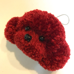 トイプードル ダークレッド  キーホルダー/ストラップ