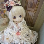 *～ディープ・モーベット＊ローズ～* ミニスウィーツドール*オビツ11*ドレスset