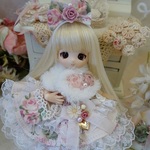 *～ローズ＊ブラッサム～* ミニスウィーツドール*オビツ11*ドレスset