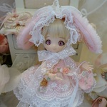 *～ピンク*ローズ～* ミニスウィーツドール*オビツ11*ドレスset