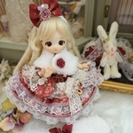 *～シャム*ローズ～* ミニスウィーツドール*オビツ11*ドレスset