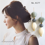 No.A177 大人可愛い♥︎モノトーンピアス
