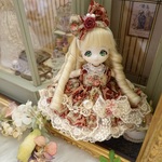 *～アンティーク*ローズ～* ミニスウィーツドール*オビツ11*ドレスset