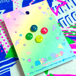 【送料込】ゲームボタン風ピアス［グリッター］♡レトロゲームタウン