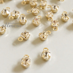 20個set ビジューチャーム クリスタル カン付き 5.5mm 