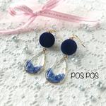 しずくとベロアのピアス/イヤリング