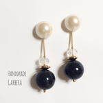 パールカボションの大ぶり♡ピアス/イヤリング