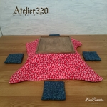 こたつ(8cm)セット 1/12  ミニチュア家具 ドールハウス        