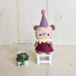 送料無料＊kumahari＊あみぐるみ  カラフルビーンズクマちゃん