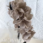 グレーの紫陽花 バナナクリップ