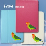 コザクラインコ iPad オリジナル レザーケース ペット 動物 鳥 雑貨 グッズ 名入れ かわいい アニマル Air mini Pro 手帳型 iPadカバー タブレット
