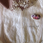 籠いっぱい秋の野の花〜 刺繍ブローチ 