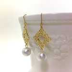 出展記念送料無料♡スカシパーツとコットンパールのピアス