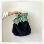 【受注生産】3way   fake fur ribbon tote bag