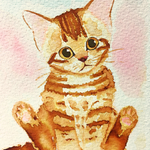 【原画】お座り仔猫