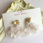 再販♡ふわふわもこもこ♡パールビジュー(ホワイト)♡送料込み