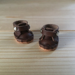 オビツ11 サイズ  ベルト ショート ブーツ 茶