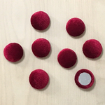 VELOURS RED ROUND CABOCHONS PARTS
