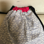 大きめ巾着（リボン柄）