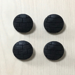 WOOD BLACK ROUND BUTTON CABOCHONS PARTS
