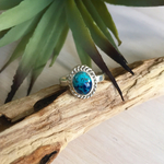 Chrysocolla Silver Ring 