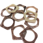 32×34mm  アクリルチャーム　ブラウン 10個