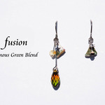 fusion pierced earring ~luminous green blend~
