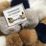 ラビットファーピアス/イヤリング