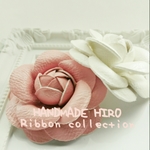 【chukuwaa様オーダー品】RIBBON・W/インディゴ＆ラズベリー・ヘアゴム